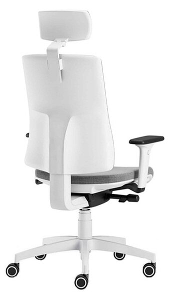 ANT-PURE standard white modern főnöki forgószék fejtámlával