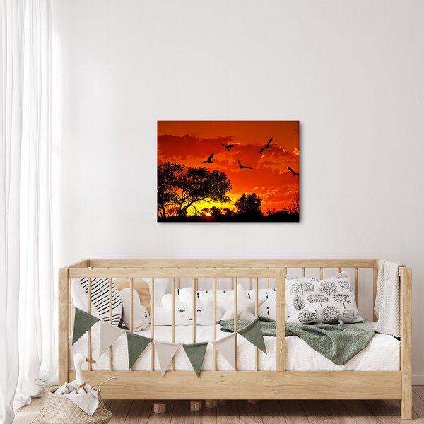 Madarak képe naplementekor (70x50 cm)