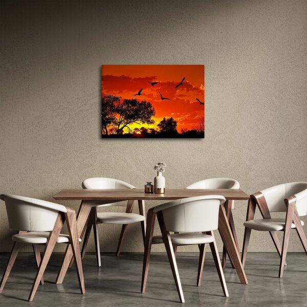 Madarak képe naplementekor (70x50 cm)