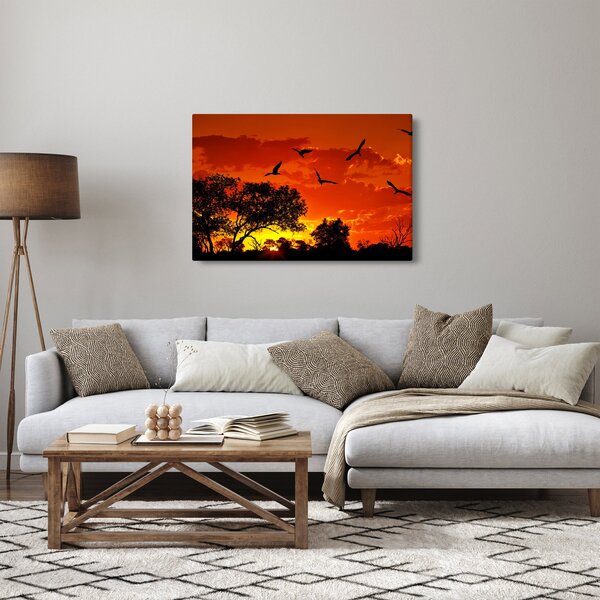 Madarak képe naplementekor (90x60 cm)