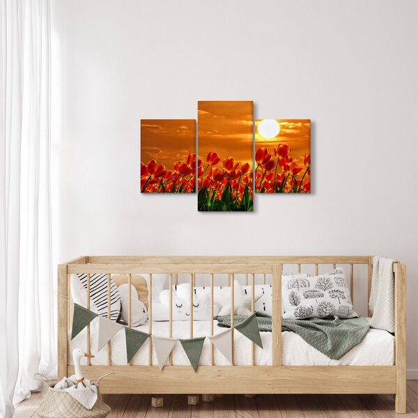 Kép egy virágzó mező tulipánokkal (90x60 cm)