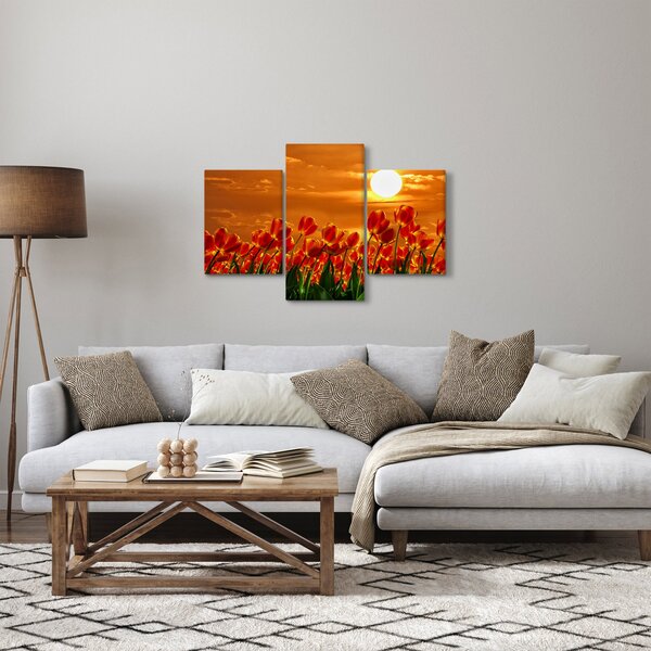 Kép egy virágzó mező tulipánokkal (90x60 cm)