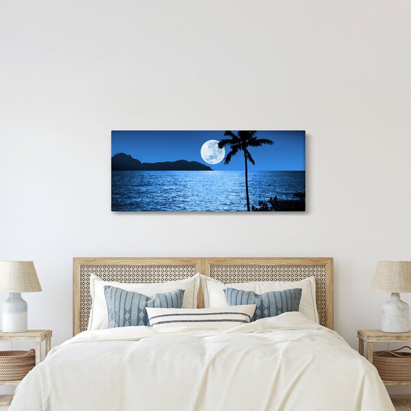 Kép - Hold a tenger felett (120x50 cm)
