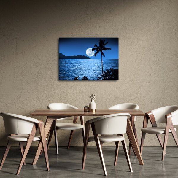 Kép - Hold a tenger felett (70x50 cm)