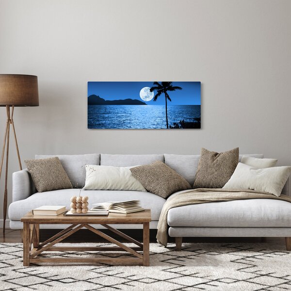 Kép - Hold a tenger felett (120x50 cm)