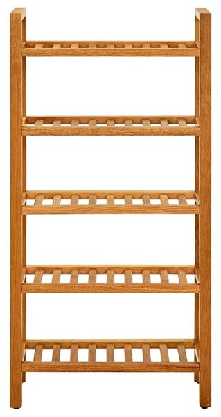 Tömör Tölgyfa Cipőtartó - 5 Polc - 50x27x100 cm