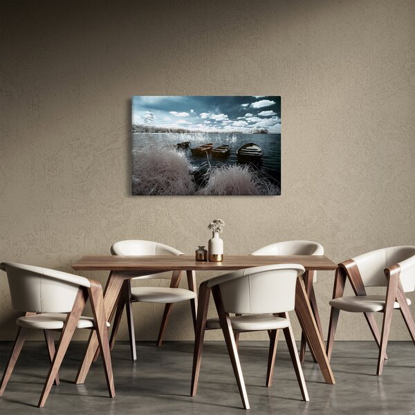 Kép - Fa csónak a tón (90x60 cm)