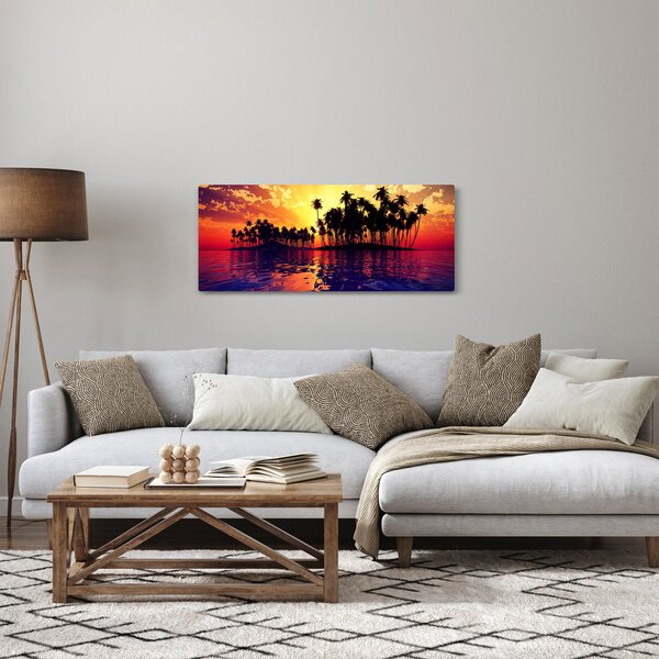 Egy sziget képe naplementekor (120x50 cm)