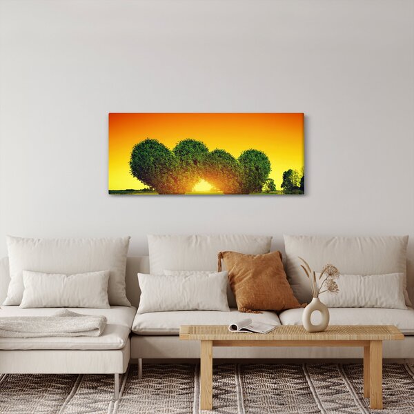 Kép - szív a fák tetején (120x50 cm)
