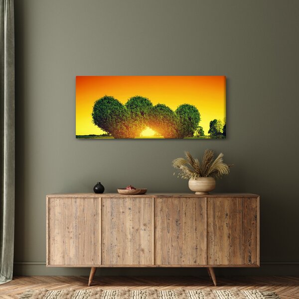 Kép - szív a fák tetején (120x50 cm)