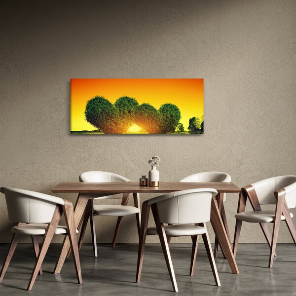 Kép - szív a fák tetején (120x50 cm)