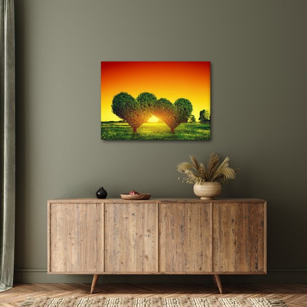 Kép - szív a fák tetején (70x50 cm)