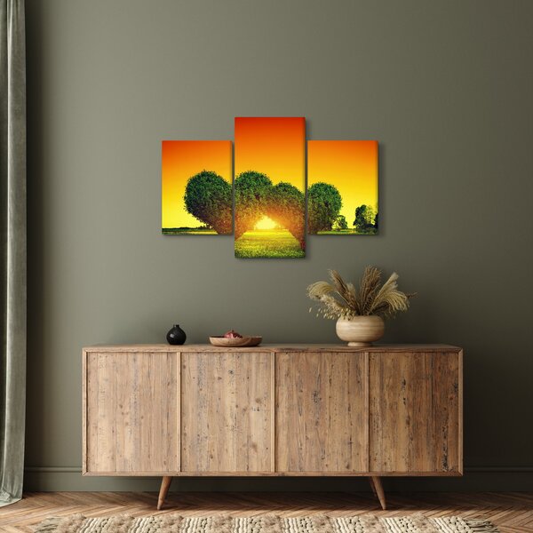 Kép - szív a fák tetején (90x60 cm)