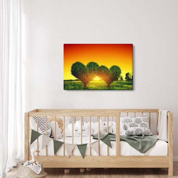 Kép - szív a fák tetején (90x60 cm)