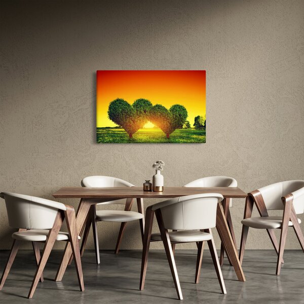 Kép - szív a fák tetején (90x60 cm)