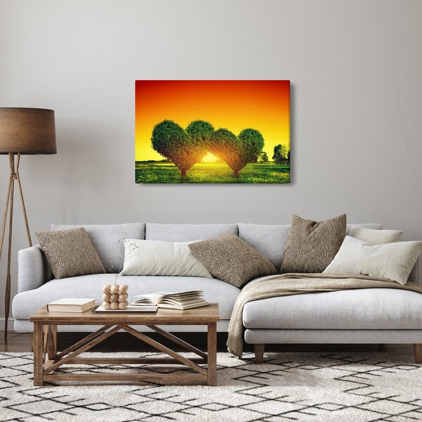 Kép - szív a fák tetején (90x60 cm)