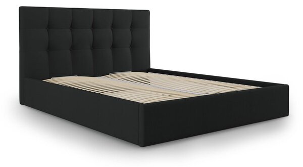 Nerin fekete kétszemélyes ágy, 180 x 200 cm - Mazzini Beds