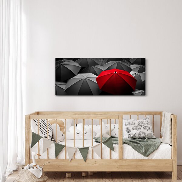A nyitott napernyők képe (120x50 cm)