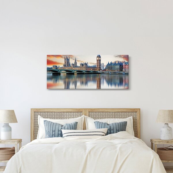 Kép - a Parlament londoni házai (120x50 cm)