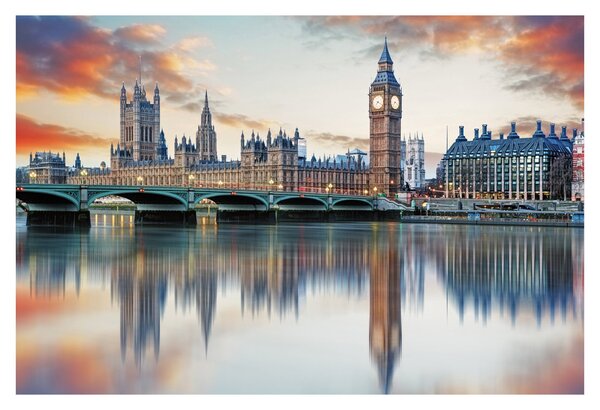 Kép - a Parlament londoni házai (90x60 cm)