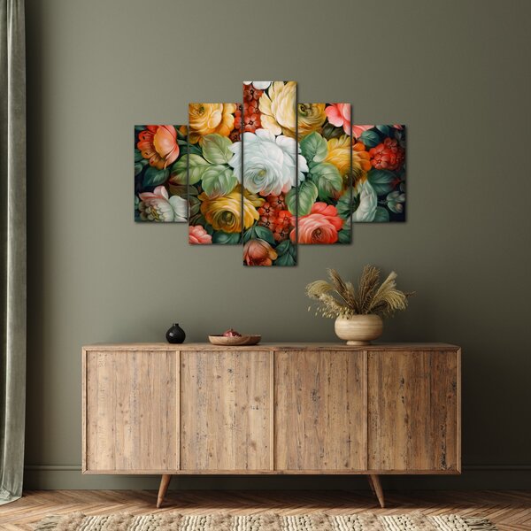 A festett virágcsokor képe (150x105 cm)