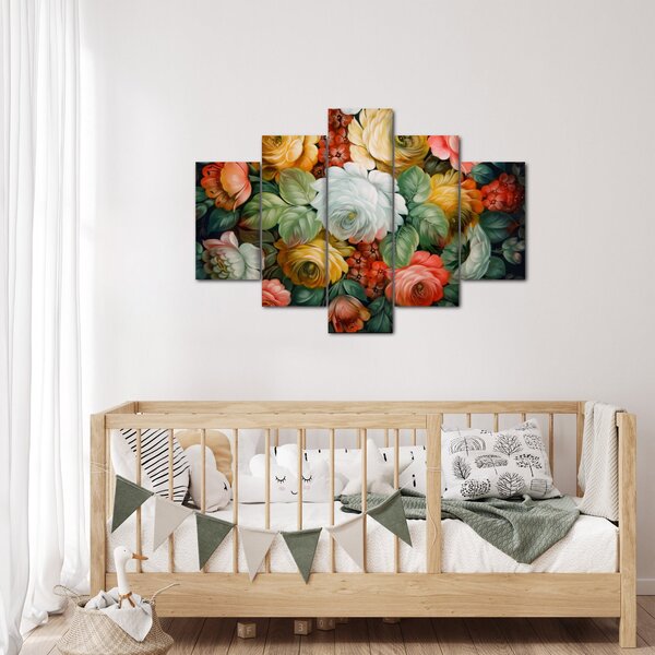 A festett virágcsokor képe (150x105 cm)
