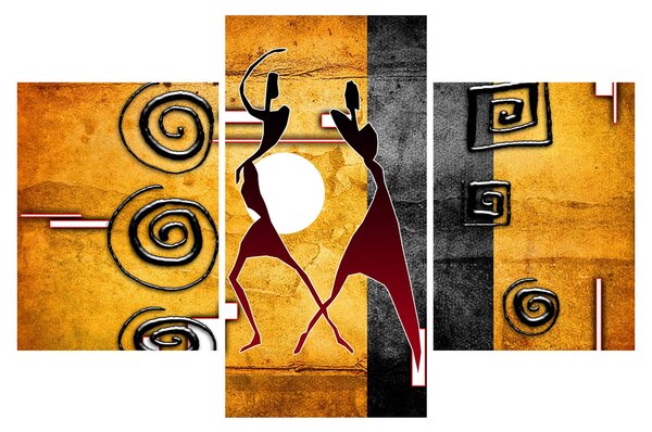Kép - Ősi festészet (90x60 cm)