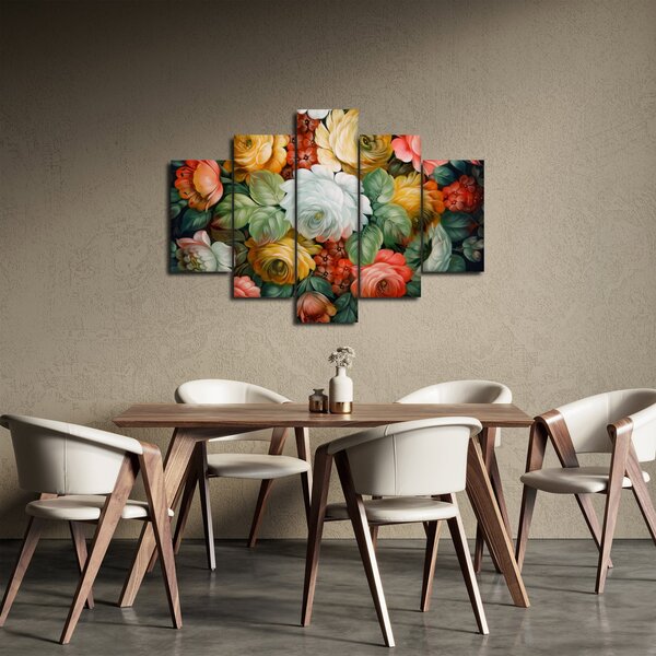 A festett virágcsokor képe (150x105 cm)