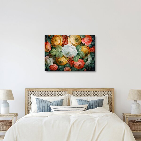A festett virágcsokor képe (70x50 cm)