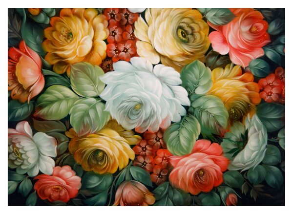A festett virágcsokor képe (70x50 cm)