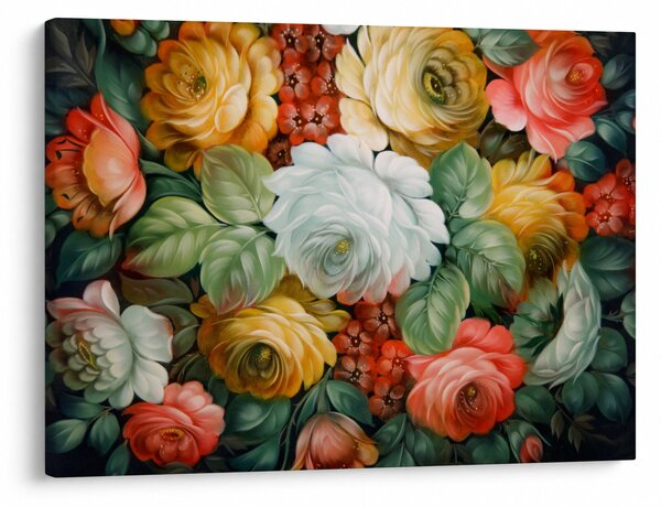 A festett virágcsokor képe (70x50 cm)