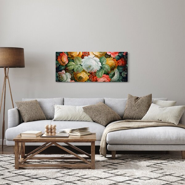 A festett virágcsokor képe (120x50 cm)