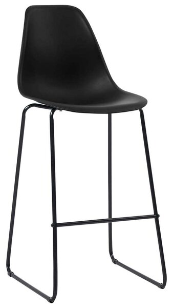 Modern Fekete Bárszék - 2 db - Műanyag