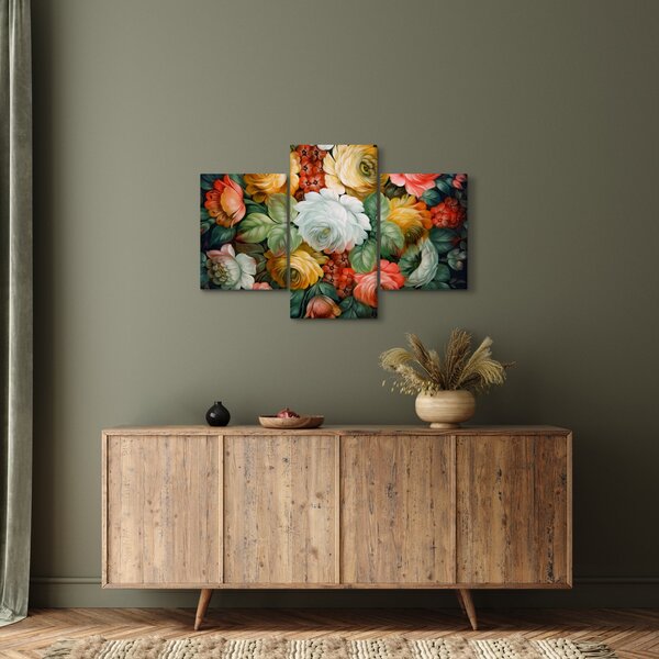A festett virágcsokor képe (90x60 cm)