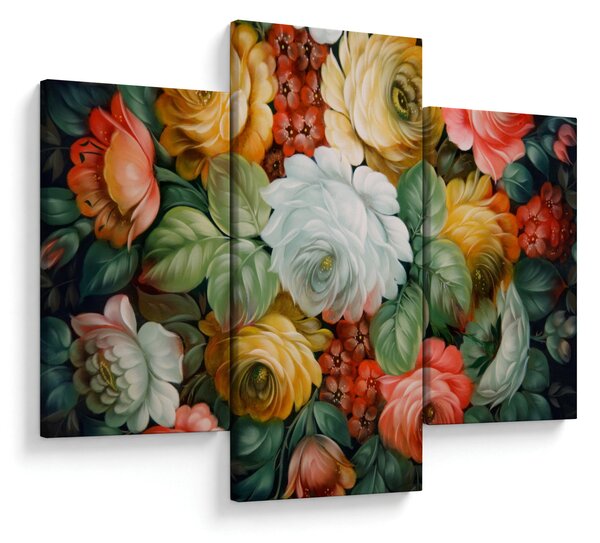 A festett virágcsokor képe (90x60 cm)