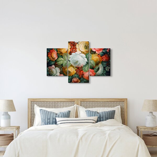 A festett virágcsokor képe (90x60 cm)