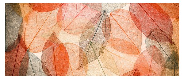 Festett őszi levelek képe (120x50 cm)