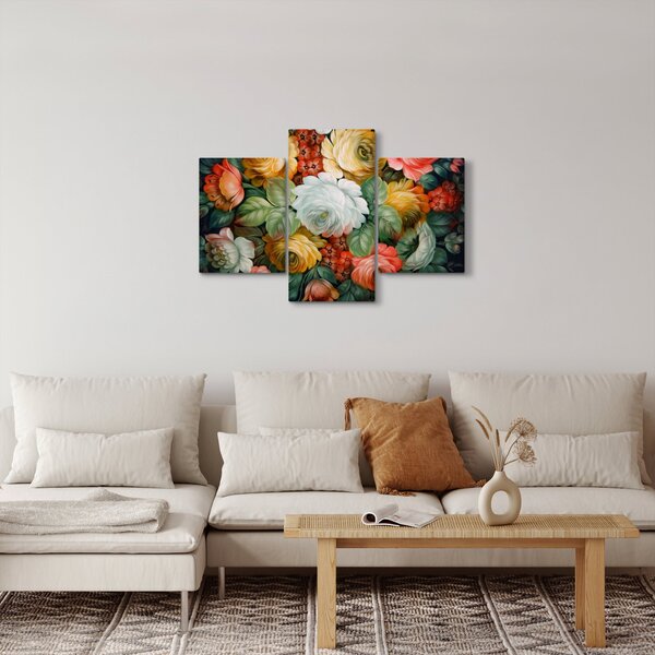A festett virágcsokor képe (90x60 cm)