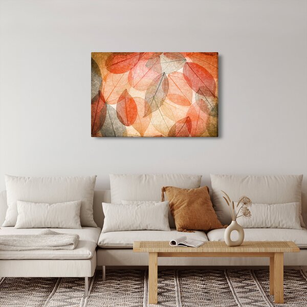 Festett őszi levelek képe (90x60 cm)