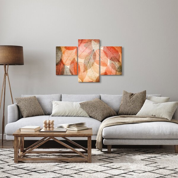 Festett őszi levelek képe (90x60 cm)