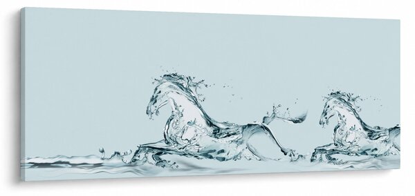 Kép - Vízcseppekből álló lovak (120x50 cm)