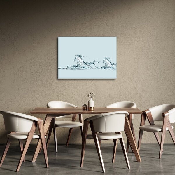 Kép - Vízcseppekből álló lovak (70x50 cm)