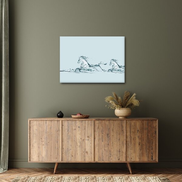Kép - Vízcseppekből álló lovak (70x50 cm)