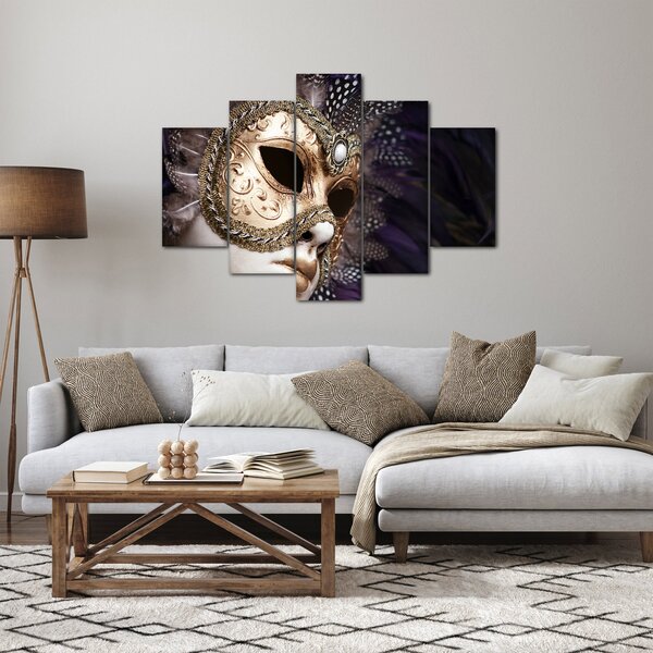 Egy maszkkal ellátott szobor képe (150x105 cm)
