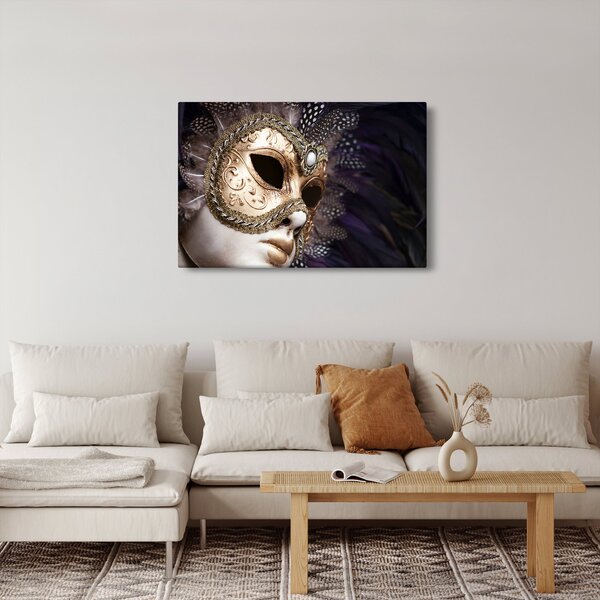 Egy maszkkal ellátott szobor képe (90x60 cm)