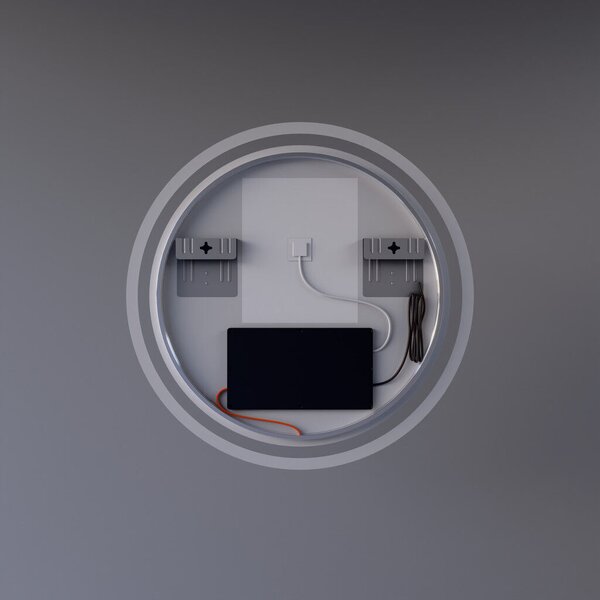 Welland Classico LED tükör - fényerő + színhőfok állítás + páramentesítő + óra - Ø 60 cm