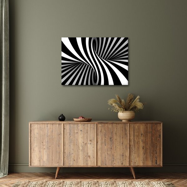 Absztrakt kép zebra csíkokkal (70x50 cm)