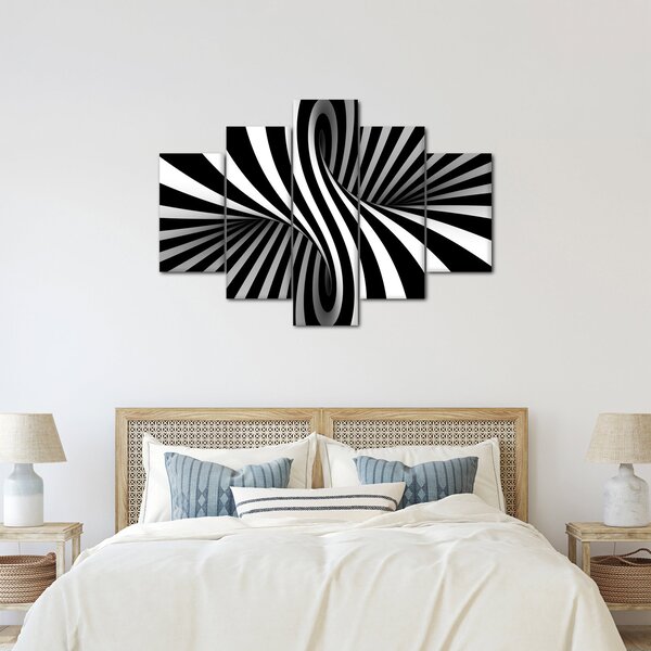 Absztrakt kép zebra csíkokkal (150x105 cm)