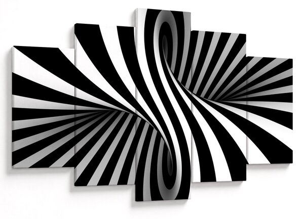 Absztrakt kép zebra csíkokkal (150x105 cm)