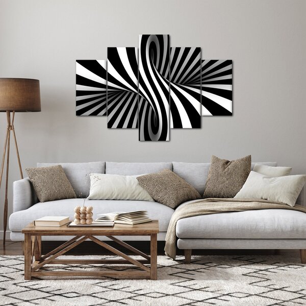 Absztrakt kép zebra csíkokkal (150x105 cm)
